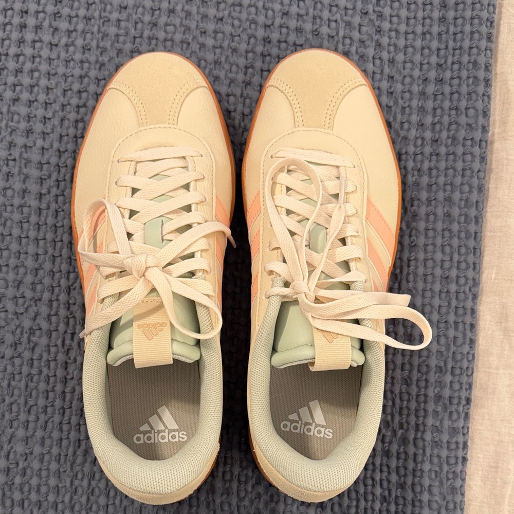 adidas Cream and Peach Women's Sneakers